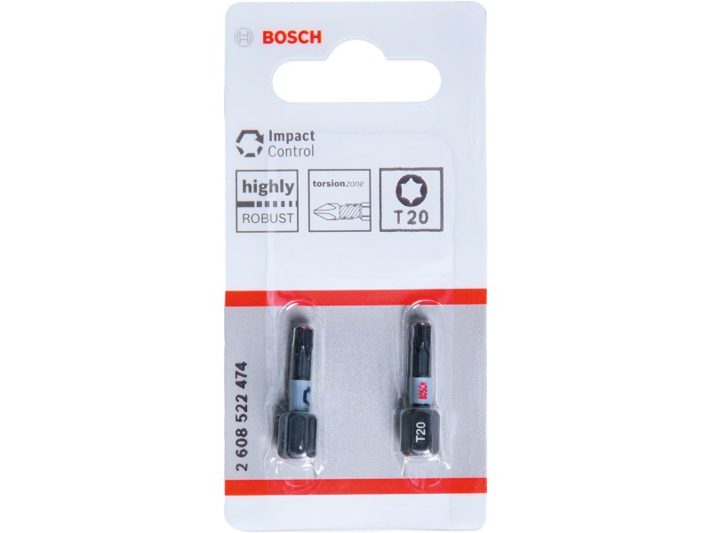 Vijačni nastavek Bosch PRO Torx Impact, T20, 25mm, 2608522474